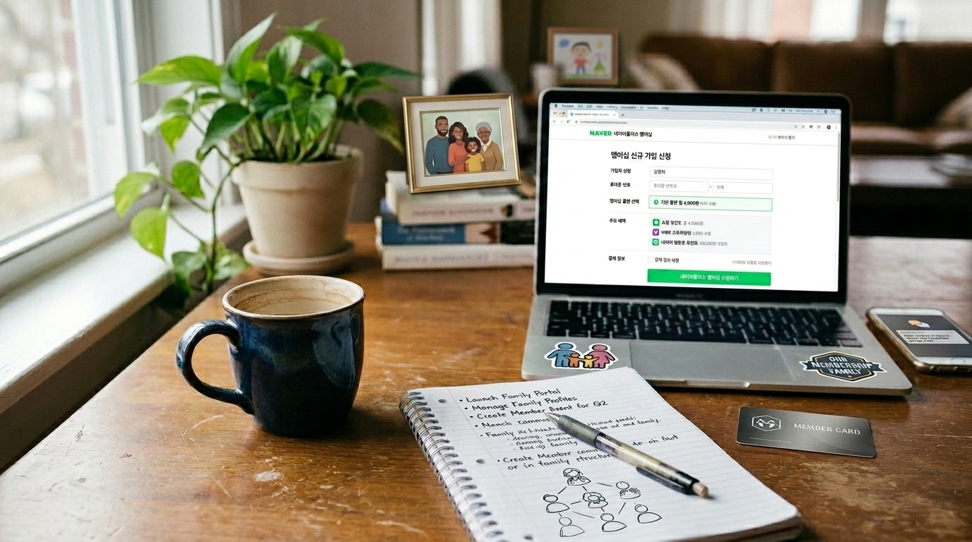 네이버 플러스 멤버십 패밀리 초대