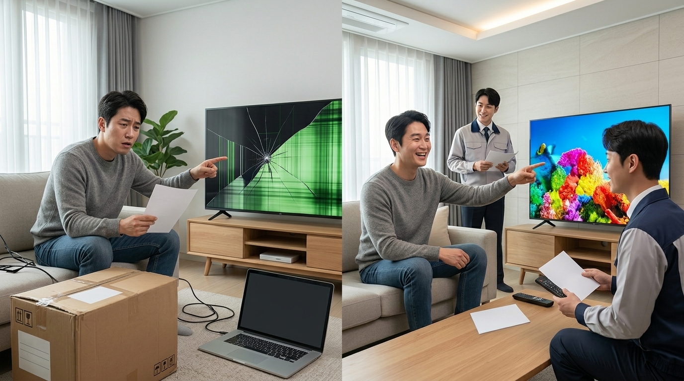 85인치 TV 직구 단점 및 AS 비교 (국내용 패널 화질 차이)